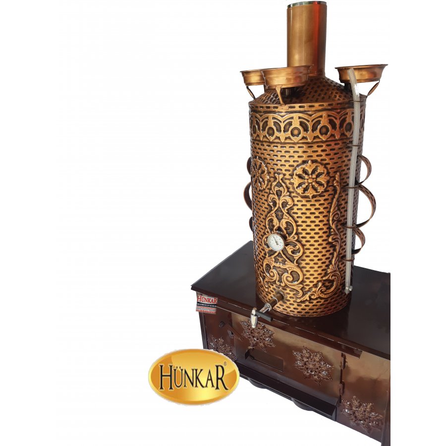 ODUNLU YÜKSEK SOBALI(KÜZİNE) BAKIR SEMAVER 