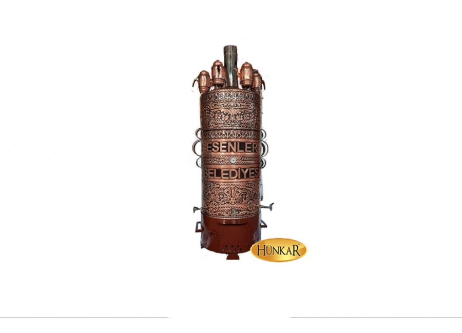 bakır 500 litre odunlu kömürlü semaver 