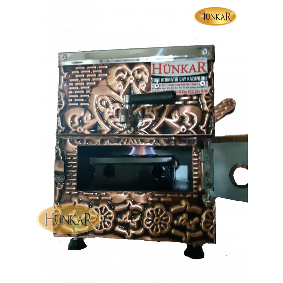 KÖMÜRLÜ - JELLİ YALITIMLI 3 LİTRE BAKIR SEMAVER 
