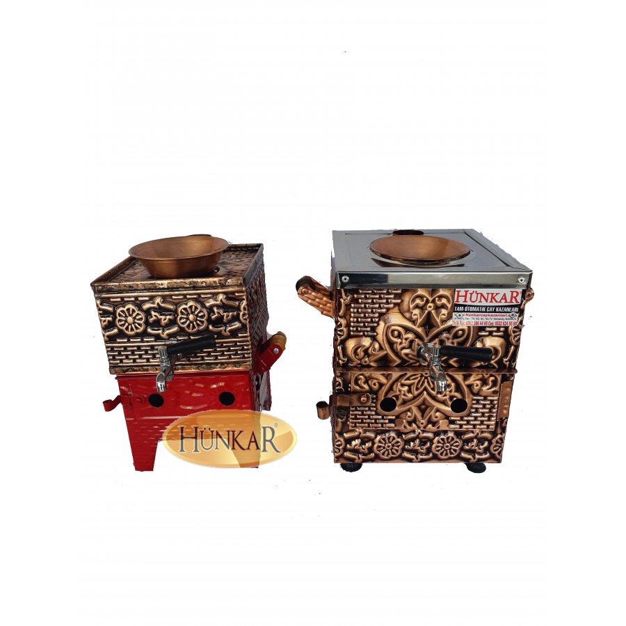KÖMÜRLÜ - JELLİ YALITIMLI 3 LİTRE BAKIR SEMAVER 