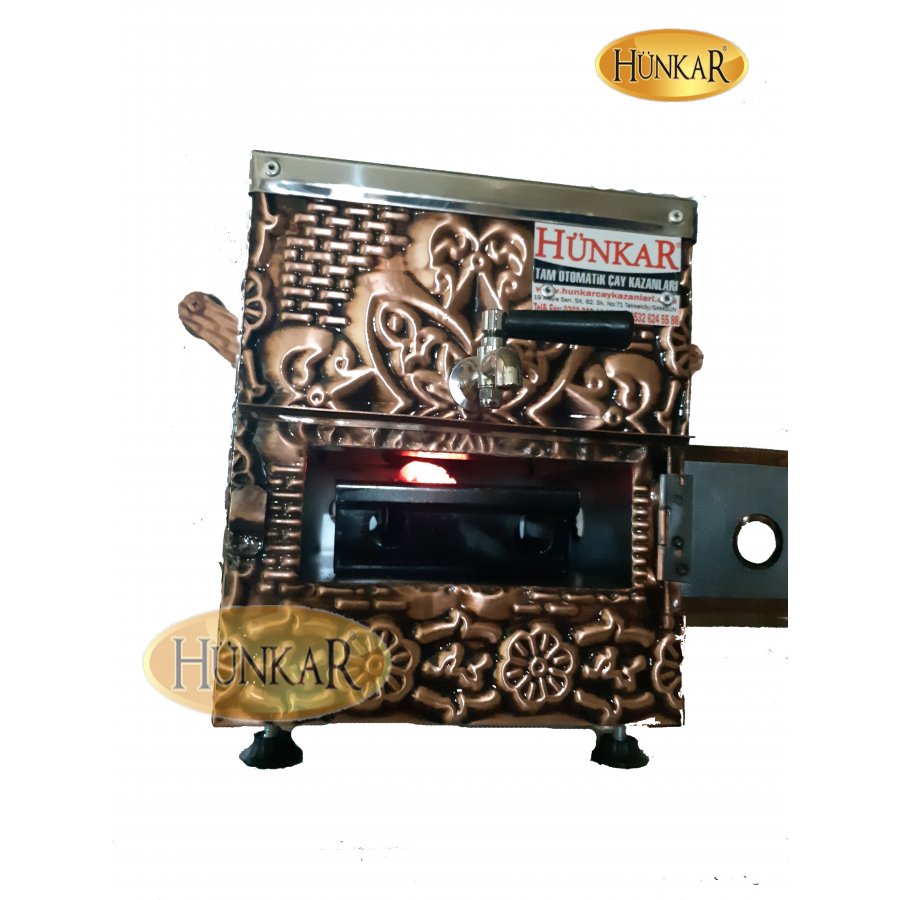 KÖMÜRLÜ - JELLİ YALITIMLI 3 LİTRE BAKIR SEMAVER 