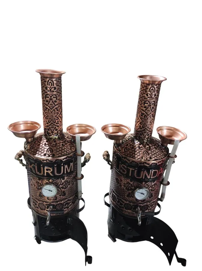 İSİM İŞLEMELİ ISI-SU GÖSTERGELİ 10 LT'LİK BAKIR SEMAVER 