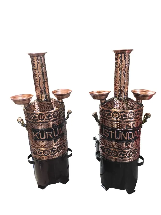 İSİM İŞLEMELİ ISI-SU GÖSTERGELİ 10 LT'LİK BAKIR SEMAVER 