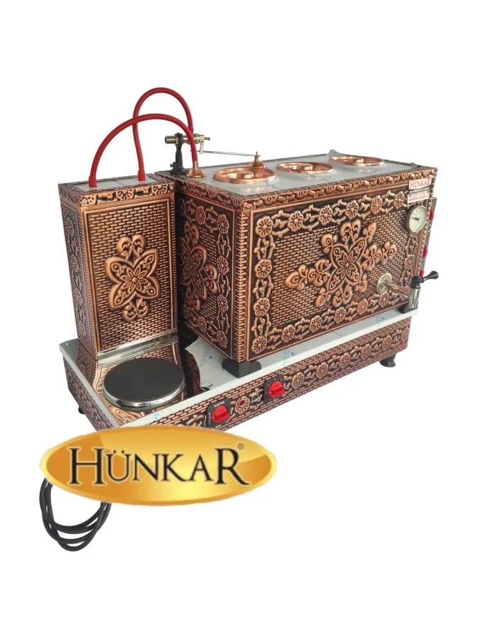 BAKIR 40 LT 3 DEMLİKLİ ÖZEL ÇITA İŞLEMELİ PLEYTLİ BAKIR ÇAY KAZANI