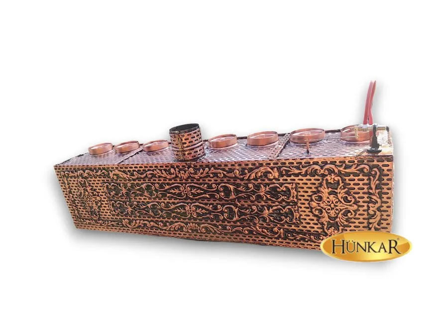 8 DEMLİKLİ SU OTOMATİKLİ ODUNLU KÖMÜRLÜ ÇAY KAZANI ÜST