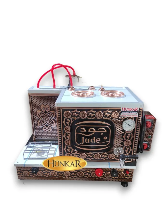 ÖZEL LOGOLU BAKIR İŞLEMELİ 2Lİ - 3LÜ LPG+ELK Lİ BAKIR ÇAY KAZANI 