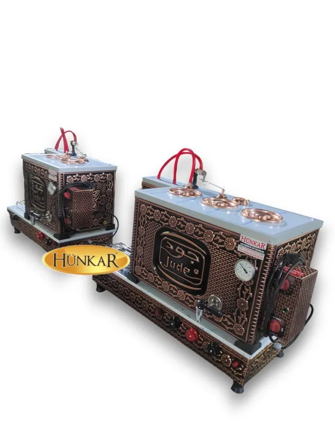 ÖZEL LOGOLU BAKIR İŞLEMELİ 2Lİ - 3LÜ LPG+ELK Lİ BAKIR ÇAY KAZANI 