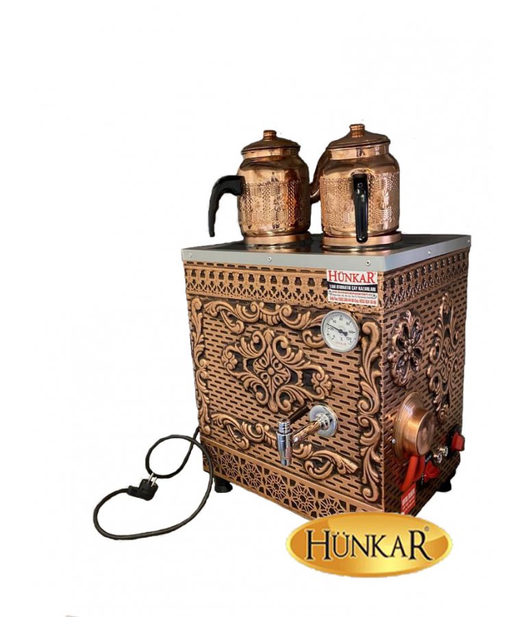 2'Lİ YENİ DESENLİ İÇ DIŞ BAKIR ELEKTRİKLİ ÇAY KAZANI