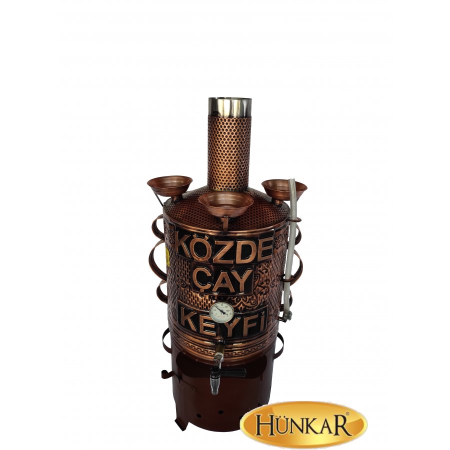 30 LİTRELİK BAKIR 3 DEMLİKLİ SEMAVER 