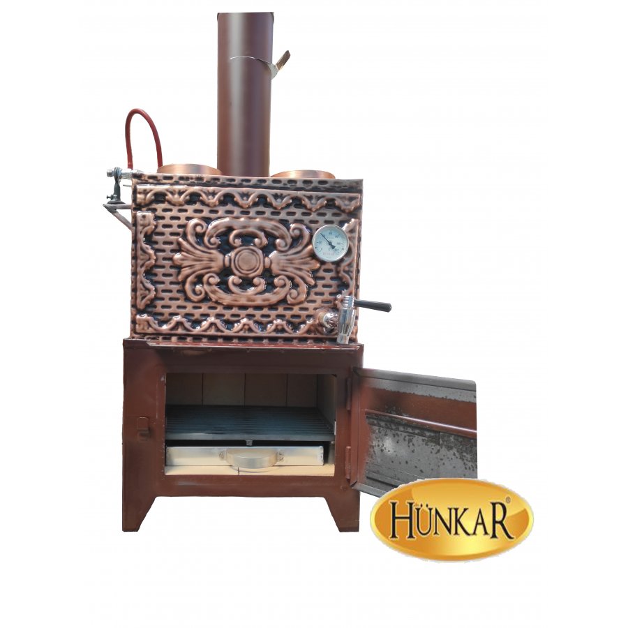 SU OTOMATİKLİ 2'Lİ 30 LİTRELİK ATEŞ TUĞLALI BAKIR SEMAVER ÇAY KAZANI