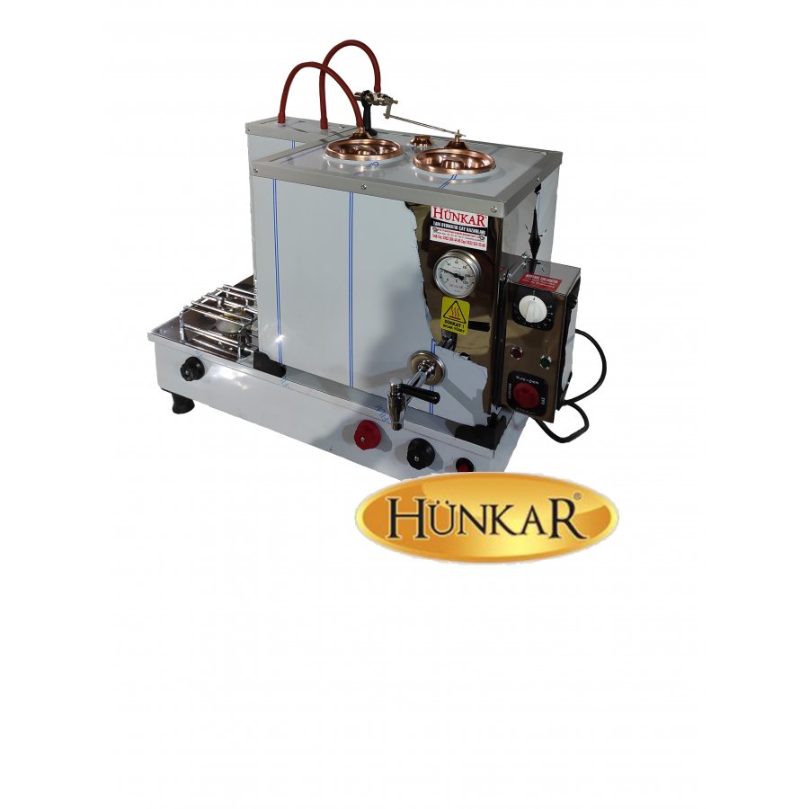2 Lİ İÇ BAKIR DIŞ KROM 30 LT TAM OTOMATİK ÇAY KAZANI 