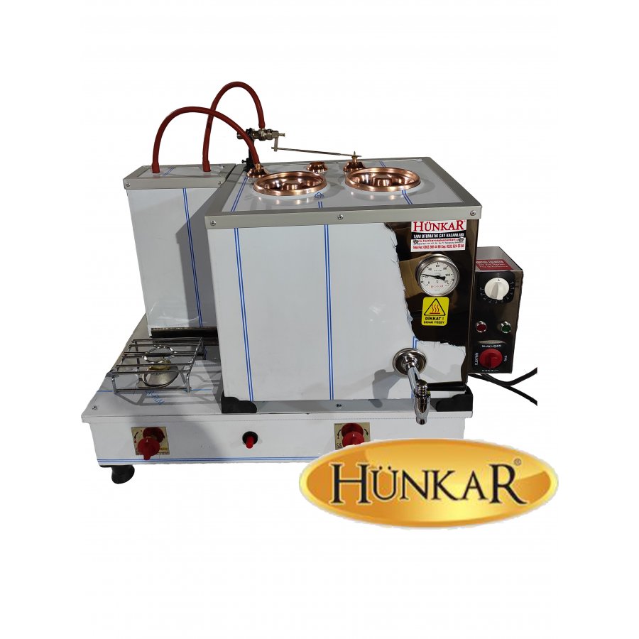 2 Lİ İÇ BAKIR DIŞ KROM 30 LT TAM OTOMATİK ÇAY KAZANI 