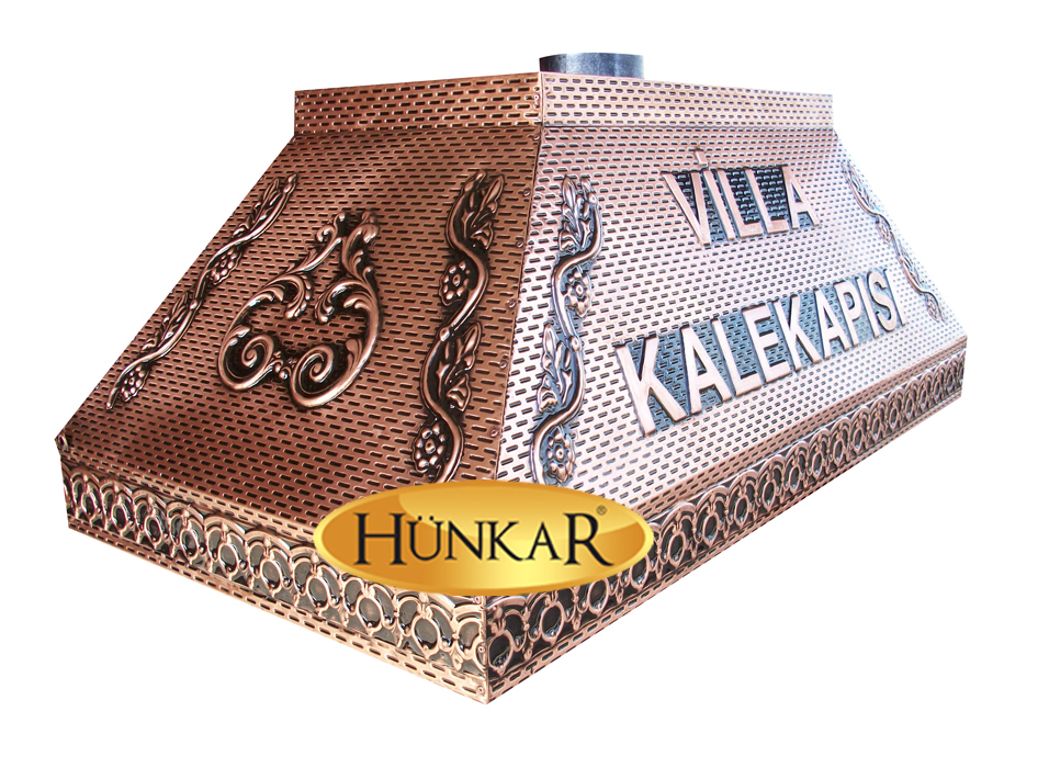 Bakır Davlumbaz 150-80-60 cm Yan Görünüm