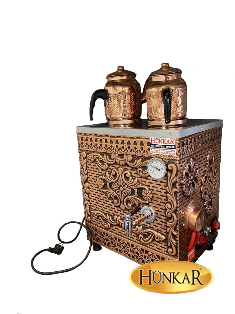 2'Lİ YENİ DESENLİ İÇ DIŞ BAKIR ELEKTRİKLİ ÇAY KAZANI