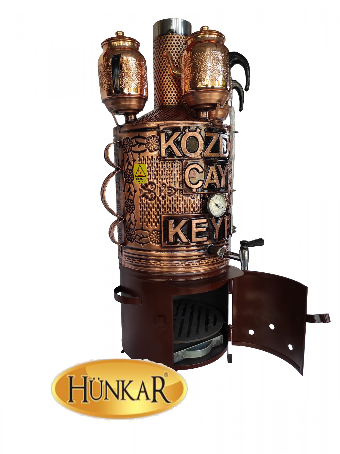 30 LİTRELİK BAKIR 3 DEMLİKLİ SEMAVER 