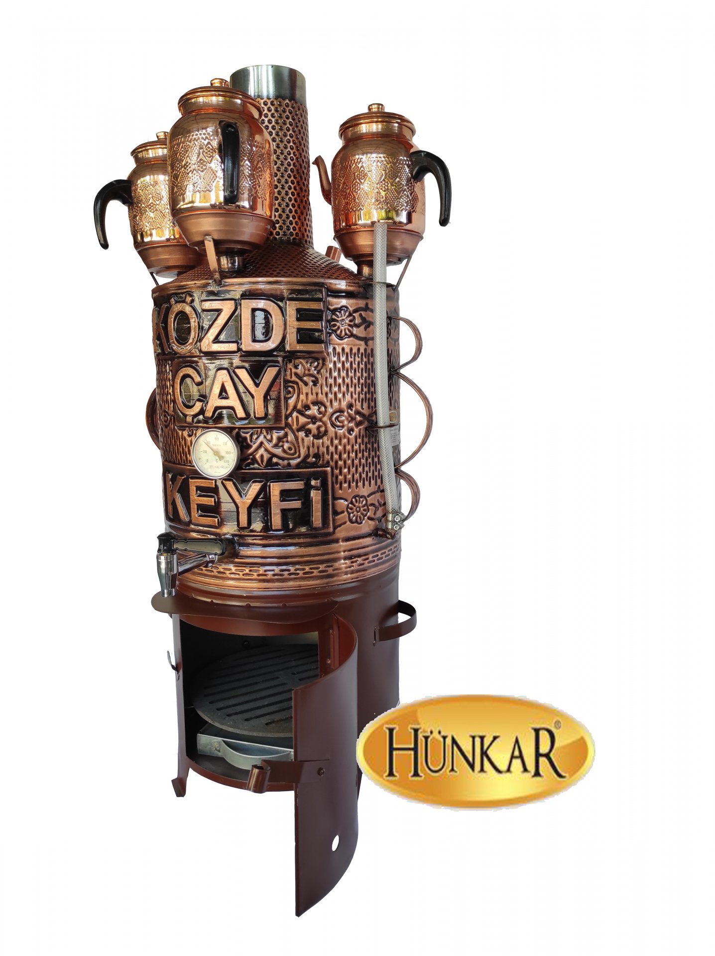30 LİTRELİK BAKIR 3 DEMLİKLİ SEMAVER 