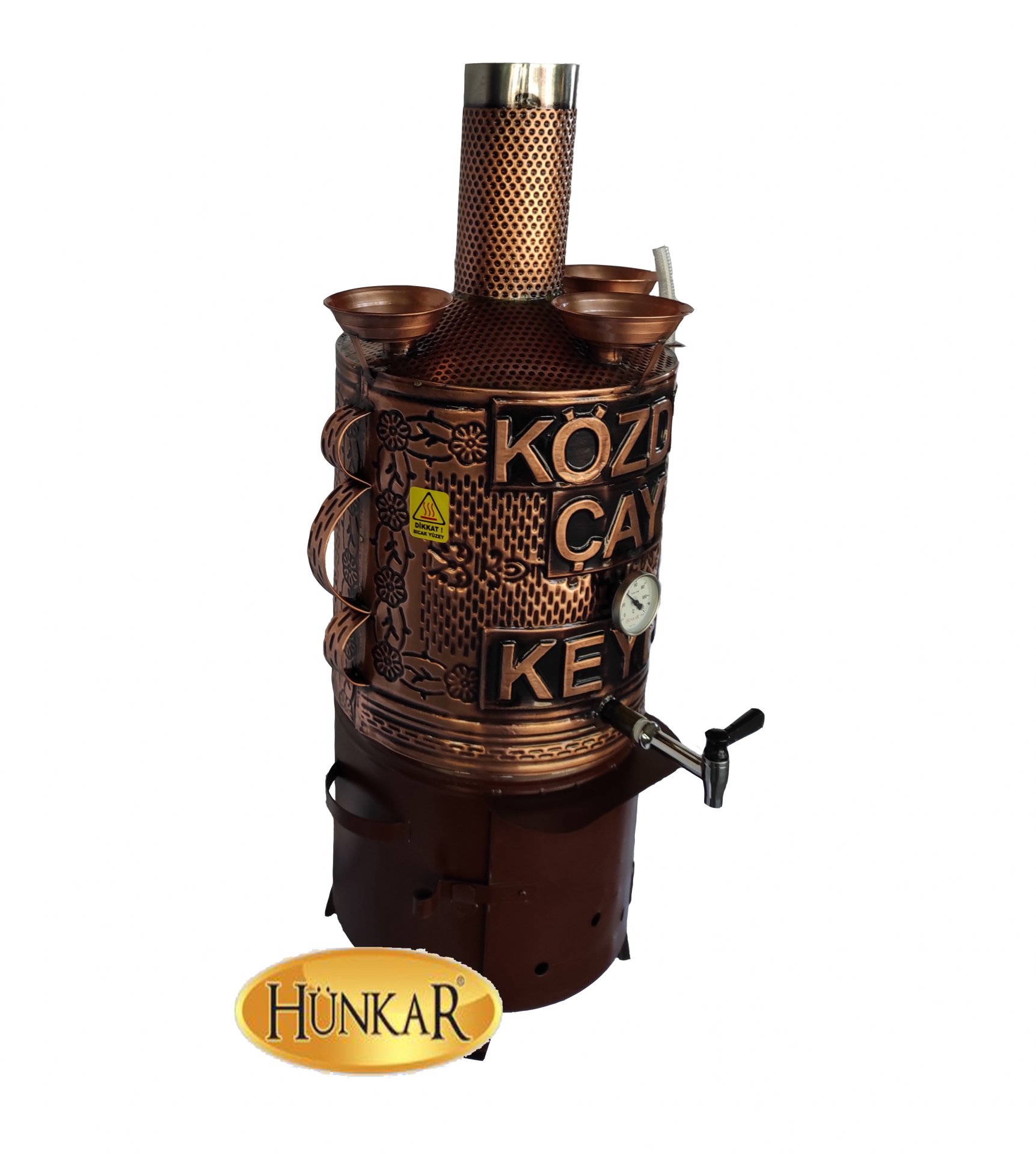 30 LİTRELİK BAKIR 3 DEMLİKLİ SEMAVER 
