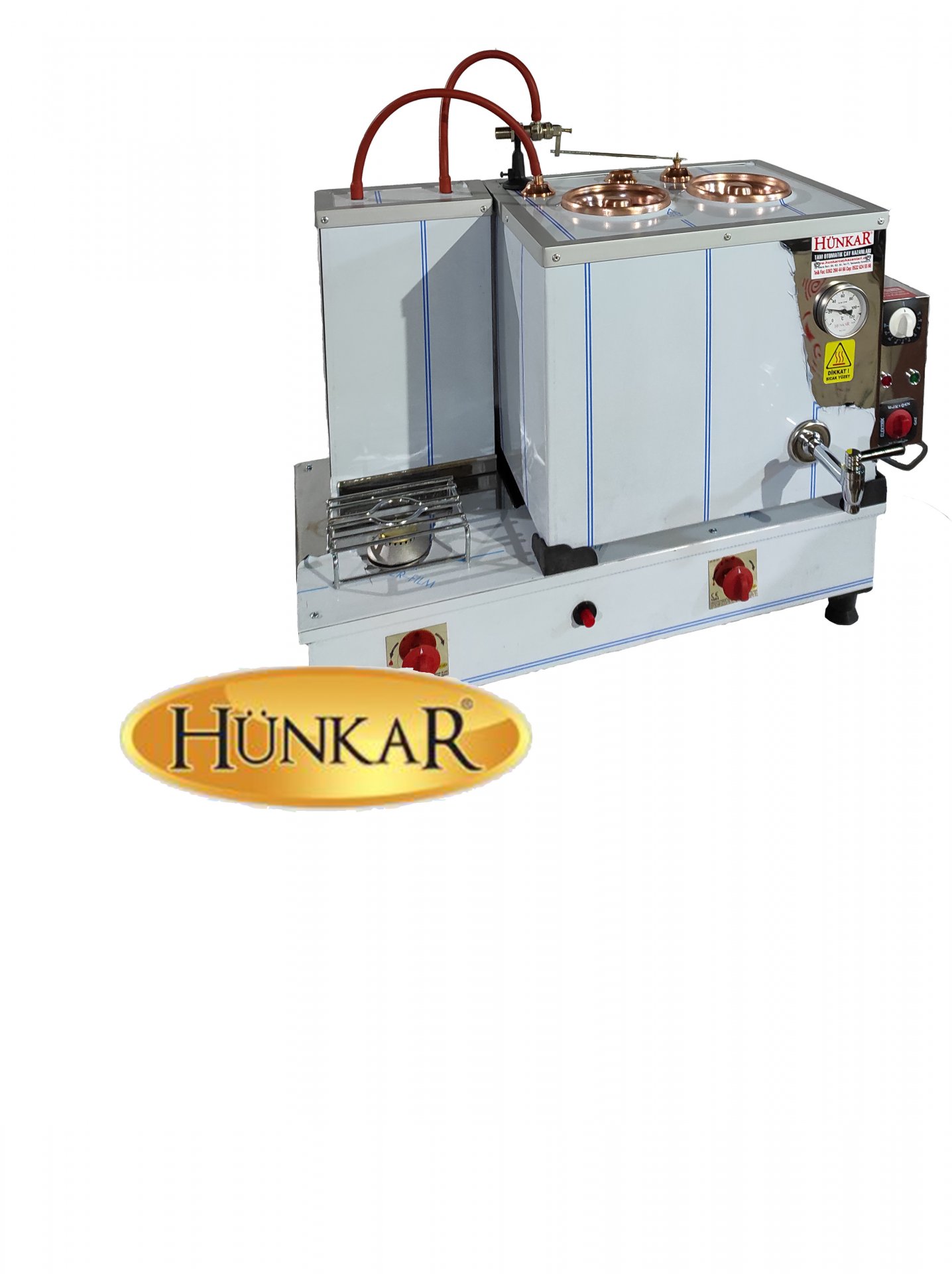 2 Lİ İÇ BAKIR DIŞ KROM 30 LT TAM OTOMATİK ÇAY KAZANI 