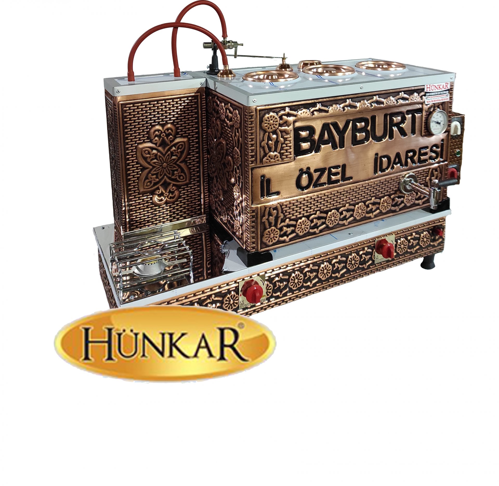 İÇ DIŞ BAKIR 40 LT 3LÜ EMNİYET VENTİLLİ TAM OTOMATİK ÇAY KAZANI