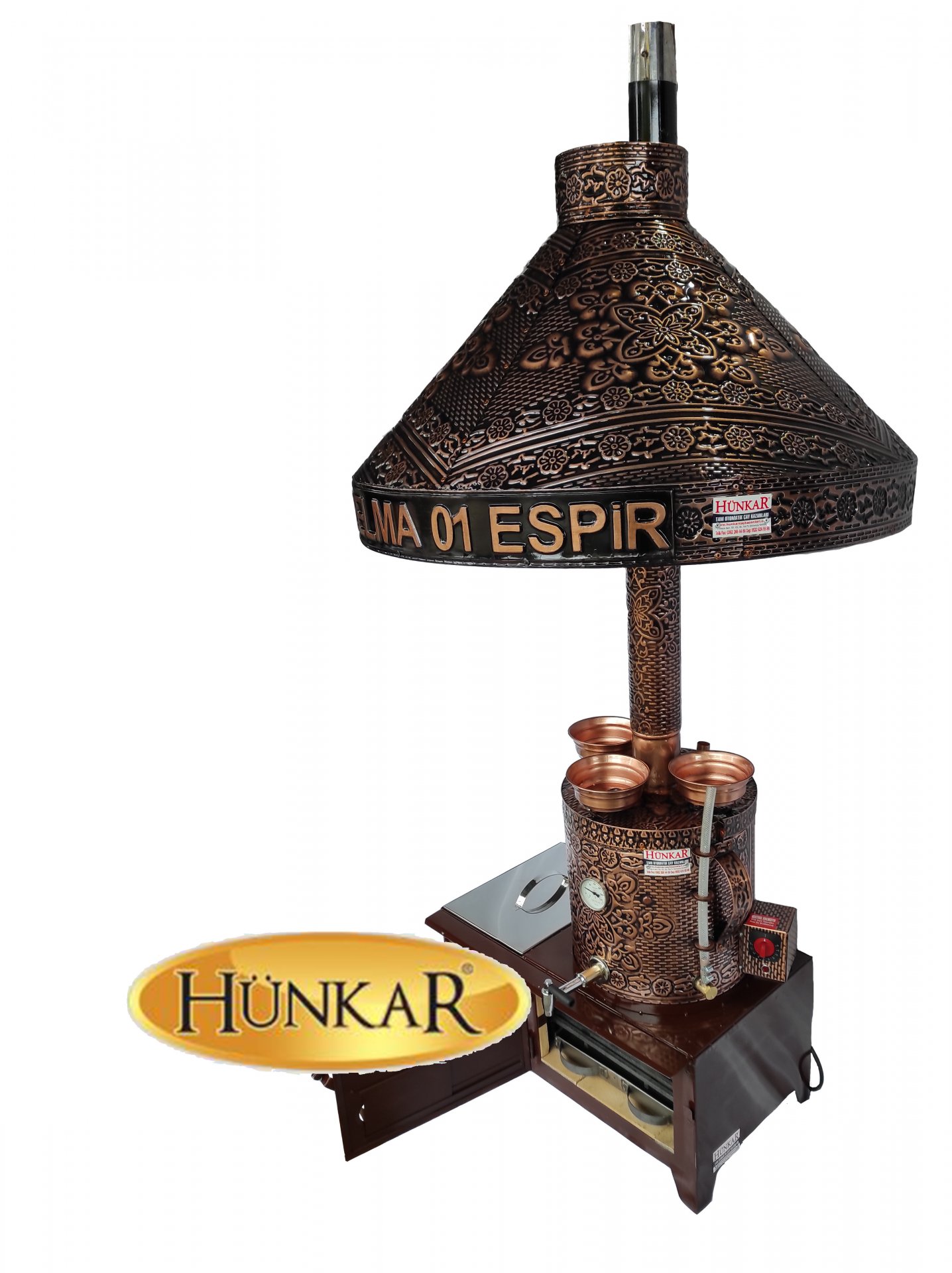 SEMAVER 25 LT YALITIMLI ELEKTRİKLİ KUMDA KAHVELİ DAVLUMBAZLI FULL BAKIR 