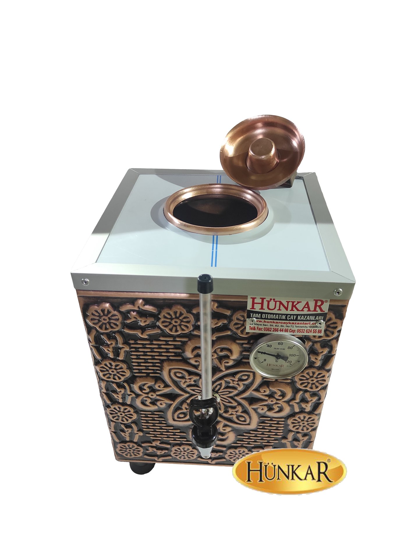 10 LİTRE YALITIMLI SADE ELEKTRİKLİ İÇ- DIŞ BAKIR MİNİ ÇAY KAZANI-ÇAYMATİK-KETTLE