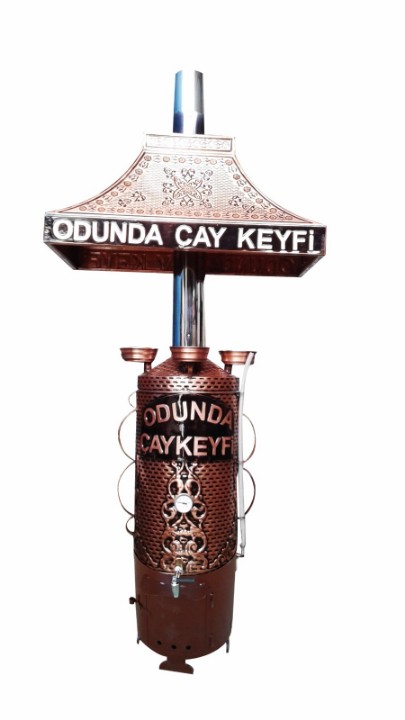 SEMAVER BAKIR İŞLEMELİ 80 LİTRE 3 DEMLİKLİ TUĞLALI ODUNLU KÖMÜRLÜ-DAVLUMBAZLI